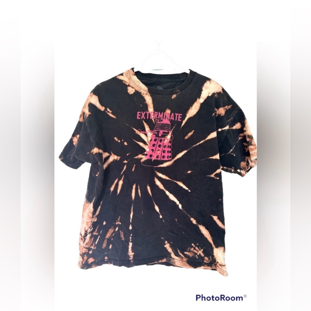 Dr. Who Brand Bleach Splattered Graphic Tee